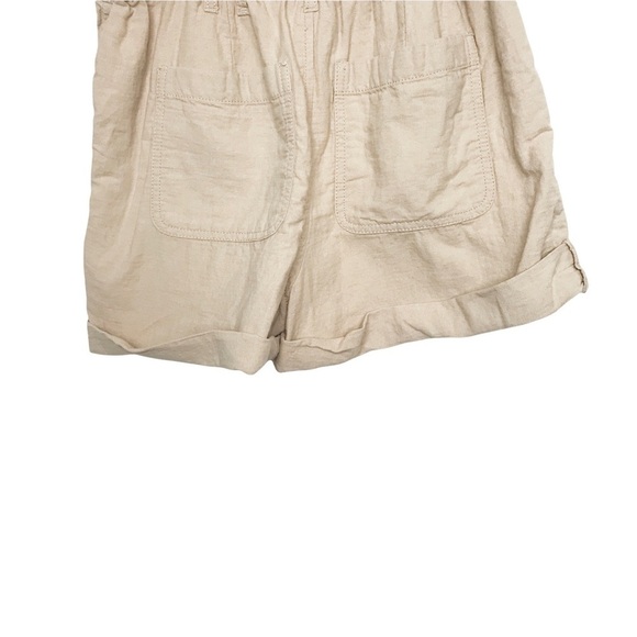 BP Beige Tan Paper Bag 100% Cotton Shorts Small - Picture 6 of 8